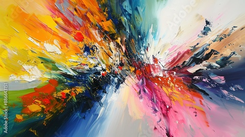 Wallpaper Mural Abstract wave color painting harmony Torontodigital.ca