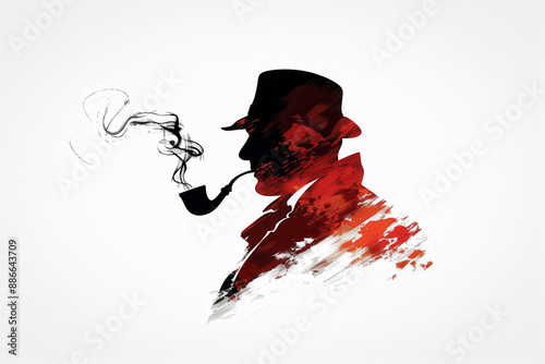 Sherlock Holmes Smoking Pip...