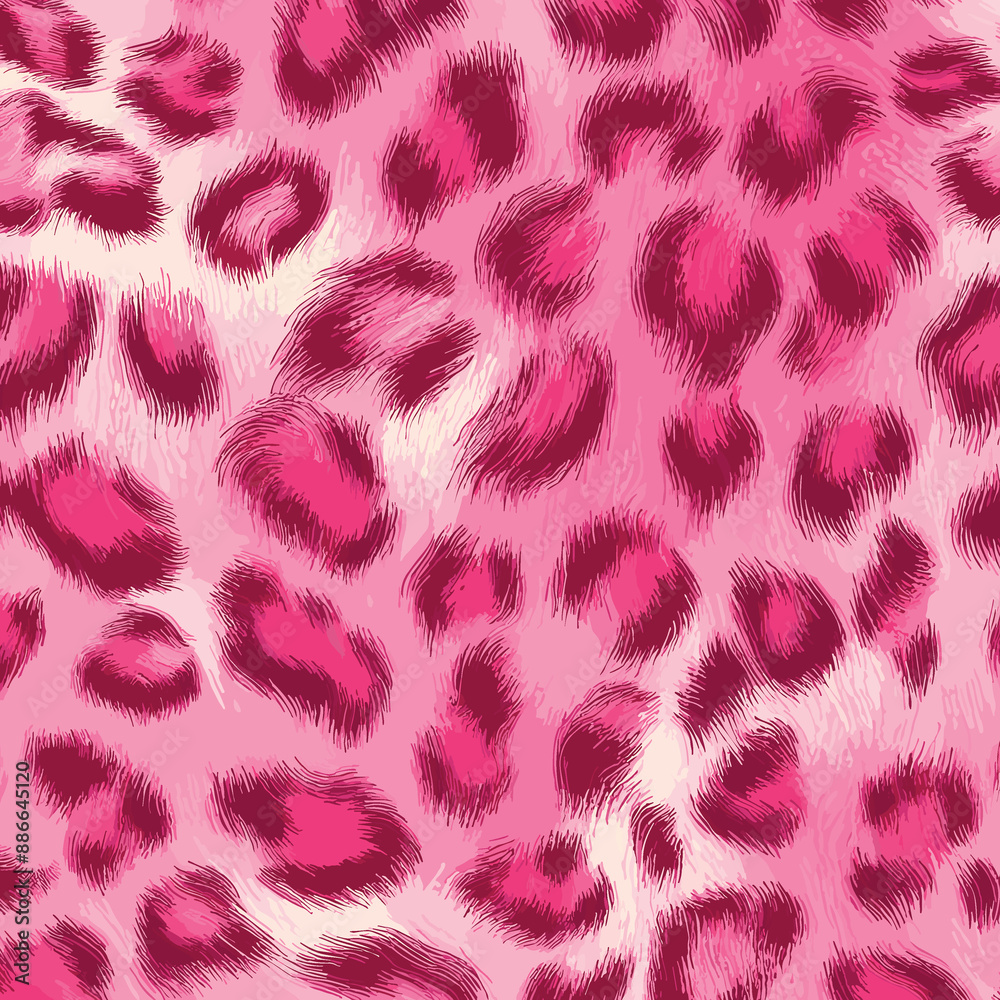 Pink Leopard Skin Texture Pattern Vector. Seamless Animal Wildlife Skin Pattern. Leopard Fur Camouflage Background. Pink Leopard Skin Texture Pattern Vector. Seamless Animal Wildlife Skin Pattern. Leopard Fur Camouflage Background.