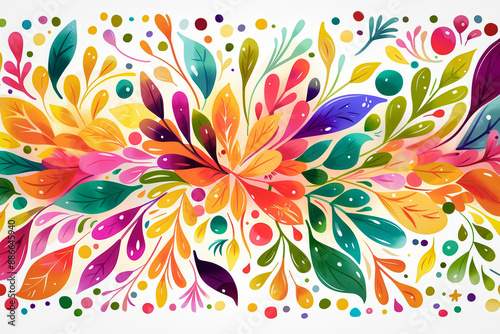 Vibrant Spanish Text Illust...
