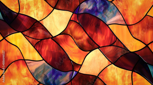 Colorful Stained Glass Abst...