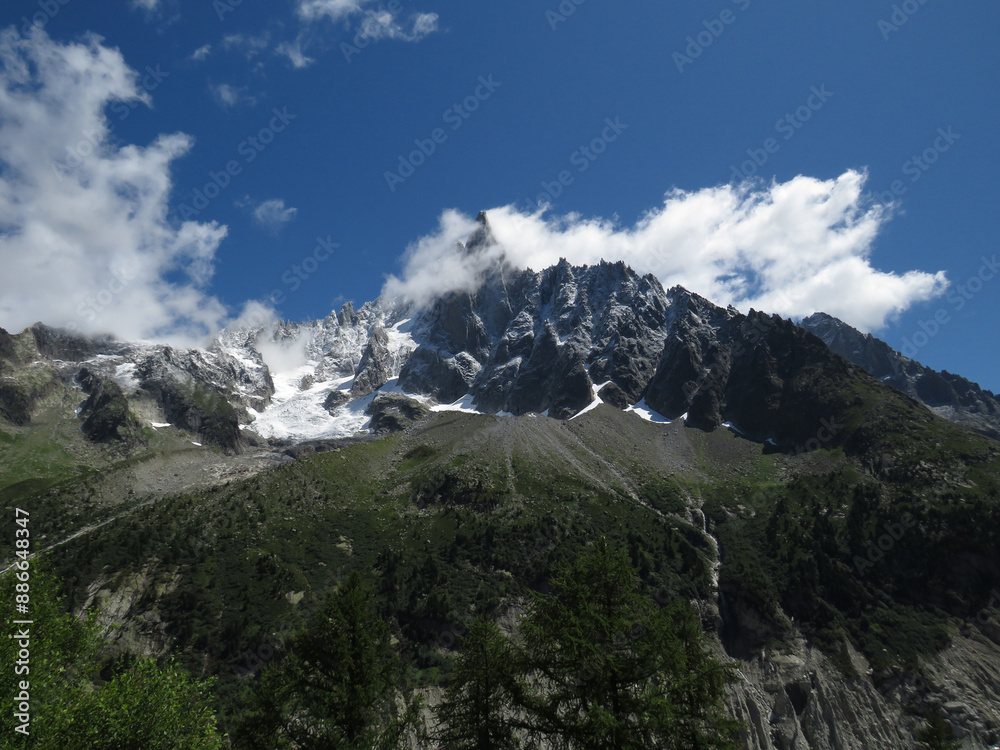 Landscape of the Alps from the Glacier Mer de Glace. Chamonix. France. Landscape of the Alps from the Glacier Mer de Glace. Chamonix. France.