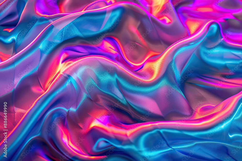 Fototapeta premium Beautiful texture surface neon wave, design natural abstract background