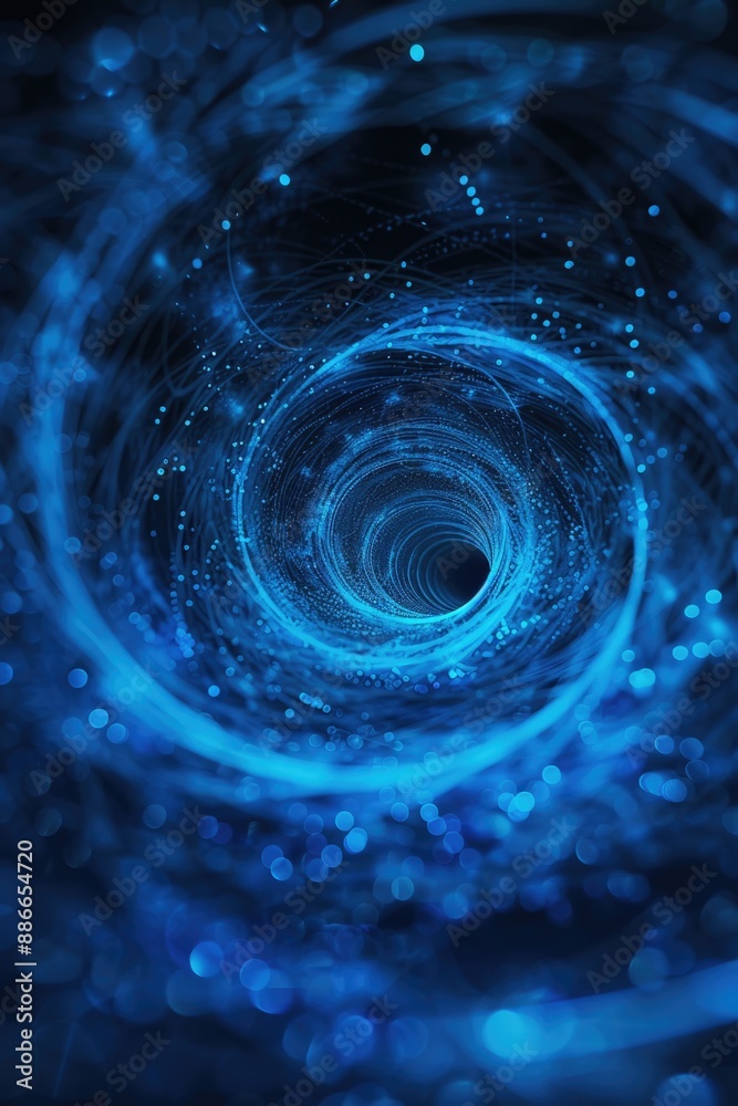 Obraz premium Black Hole Blue Background