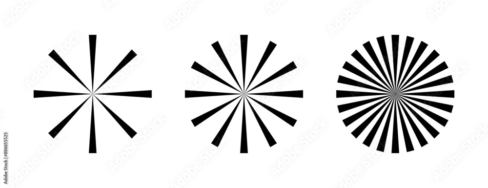 Stripes Circular Set Icons. Silhouette Style. Vector icons. Stripes Circular Set Icons. Silhouette Style. Vector icons.