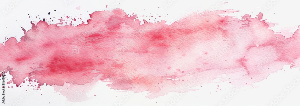 The background is covered in pink watercolor. The hand painting is isolated on a transparent background. The background is covered in pink watercolor. The hand painting is isolated on a transparent background.