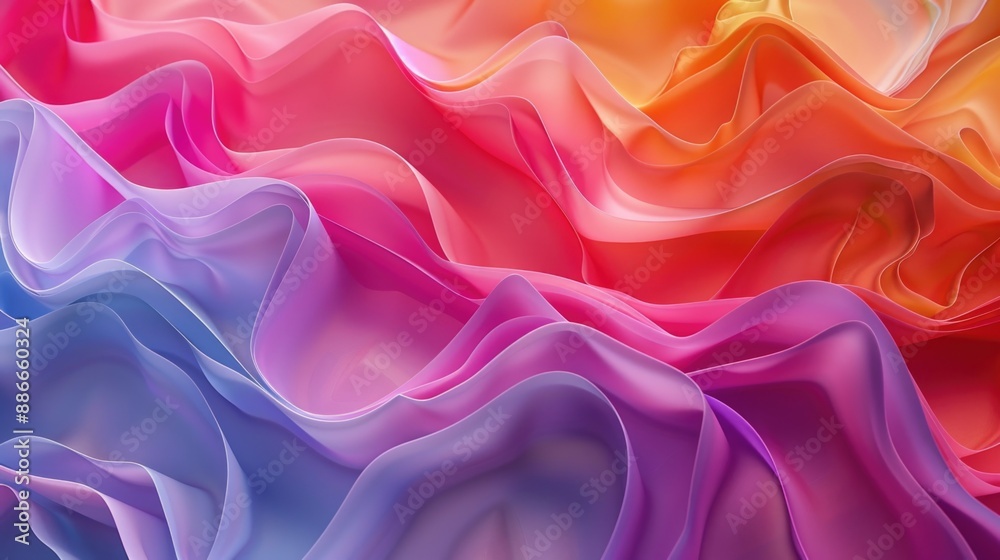 Fototapeta premium Close-up view of colorful fabric