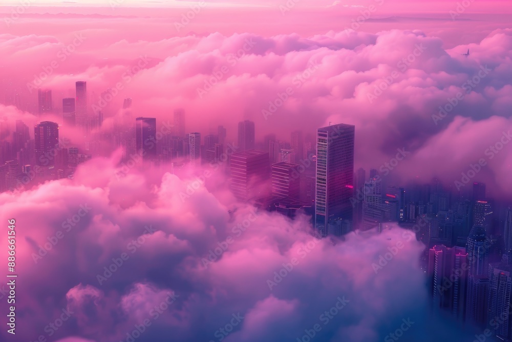 Fototapeta premium City in the Clouds