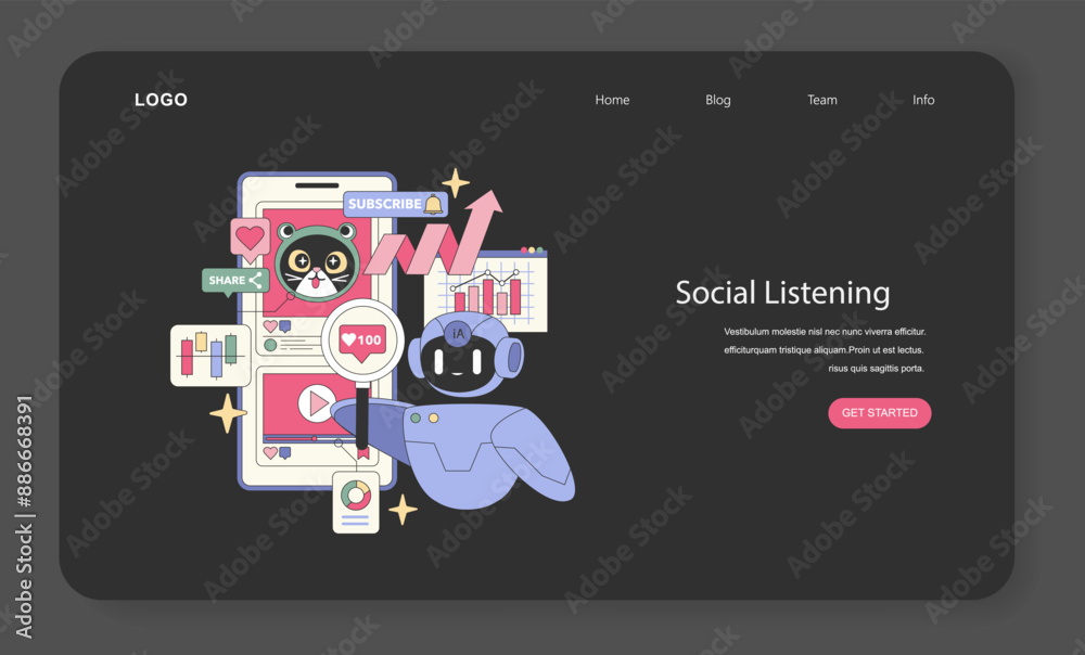 Digital Strategy. Flat Vector Illustration Digital Strategy. Flat Vector Illustration