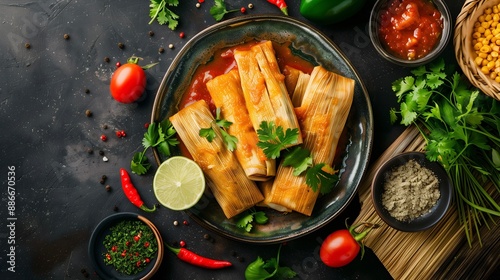a portion of mexican tamales