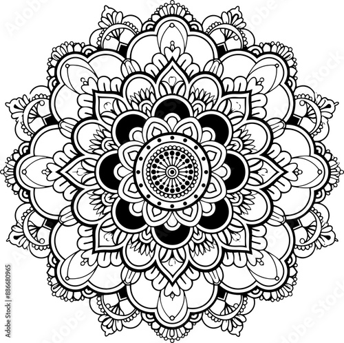 Mandala line art