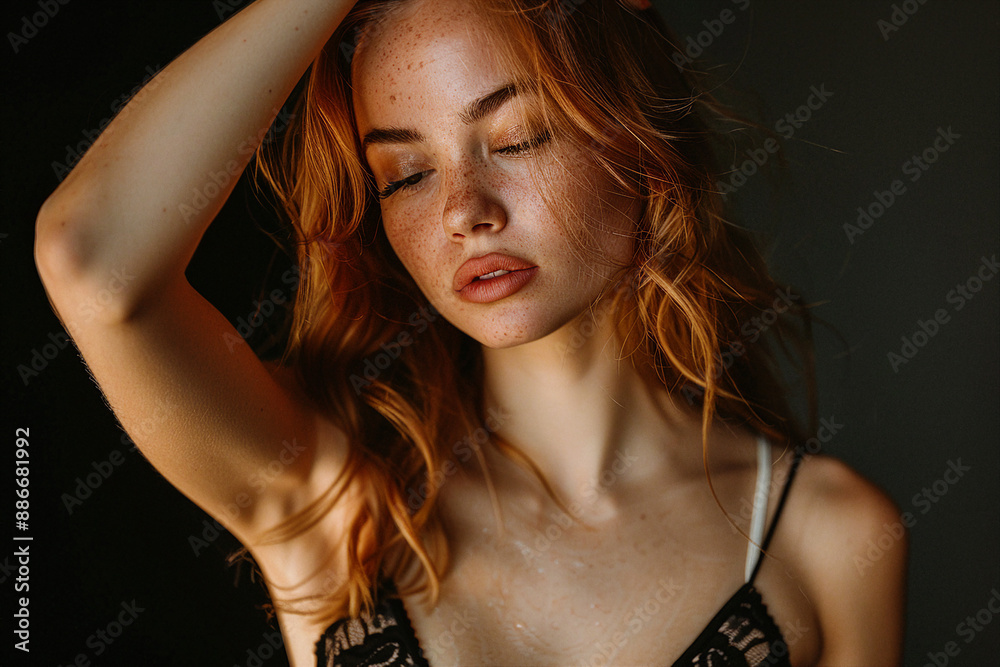 Generative AI picture of a lovely stunning girl in stylish lingerie Generative AI picture of a lovely stunning girl in stylish lingerie