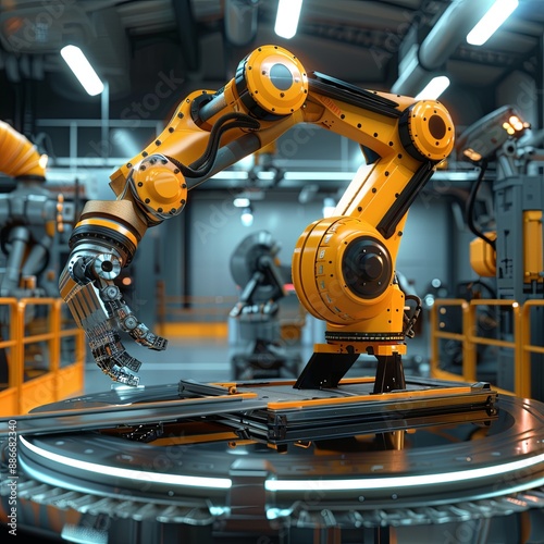 heavy automation robot arm machine in smart factory industrial,Industry 4.0 concept