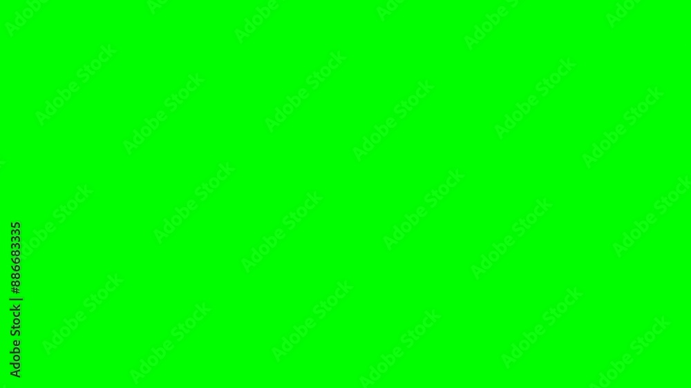 White hand drawn animation of frame by frame watercolor brush stroke transition effects with green background screen. Transitions Motion Graphics 4K resolution with Alpha channel. 