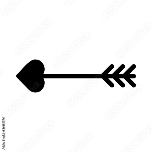 Heart Arrow Fill Icon - Suitable for Web Page, Mobile App, UI, UX Design