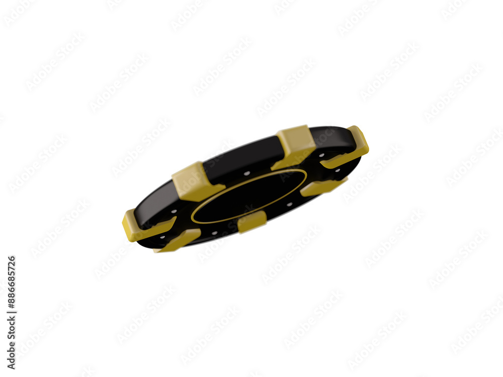 3D illustration of casino chips, roulette 3D illustration of casino chips, roulette