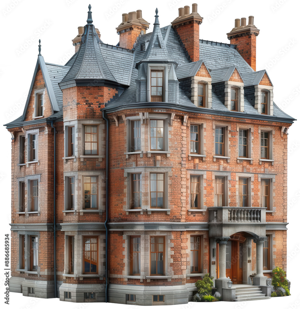 large brick building with a clock on the top of it large brick building with a clock on the top of it
