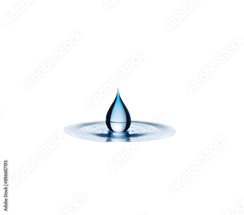 Drop of water on a transparent background, png. Water liquid drop. Macro drop for advertising