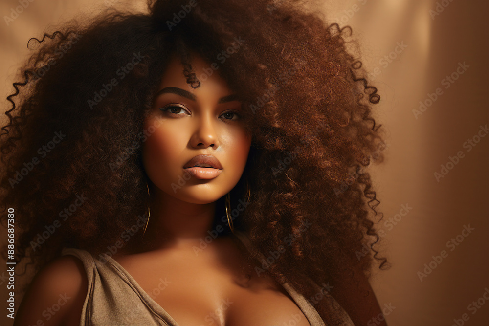 Generative AI portrait of a woman model beauty fashion Generative AI portrait of a woman model beauty fashion