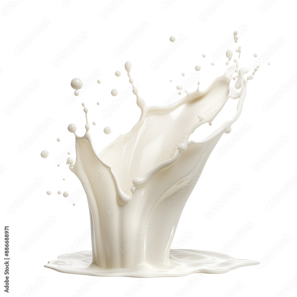 Milk splash isolated on transparent background Milk splash isolated on transparent background