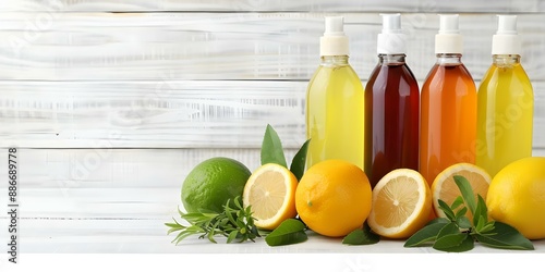 Eco-Friendly Cleaning Products for a Healthier Home. Concept Eco-Friendly Products, Healthy Home, Natural Cleaning, Green Living, Sustainable Living photo