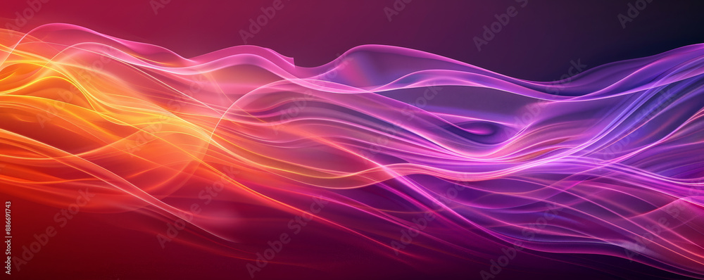 A colorful gradient wave background with smooth, flowing lines transitioning from rich purple to A colorful gradient wave background with smooth, flowing lines transitioning from rich purple to