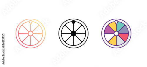 chance icon design with white background stock illustration