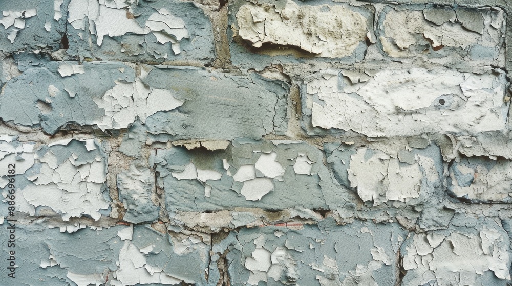Fototapeta premium Old paint peeling off a stone wall