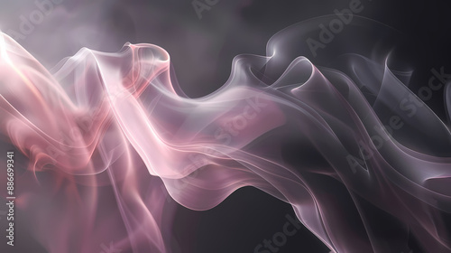 Elegant Pink Smoke Drifting Gracefully Through the Air background