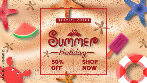 Summer sale background with attractive elements is suitable for your business needs