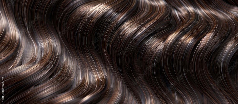 Close-up of light brown blond hair, showcasing the texture and waves Hair salon concept. Healthy shiny style. Close-up of light brown blond hair, showcasing the texture and waves Hair salon concept. Healthy shiny style.