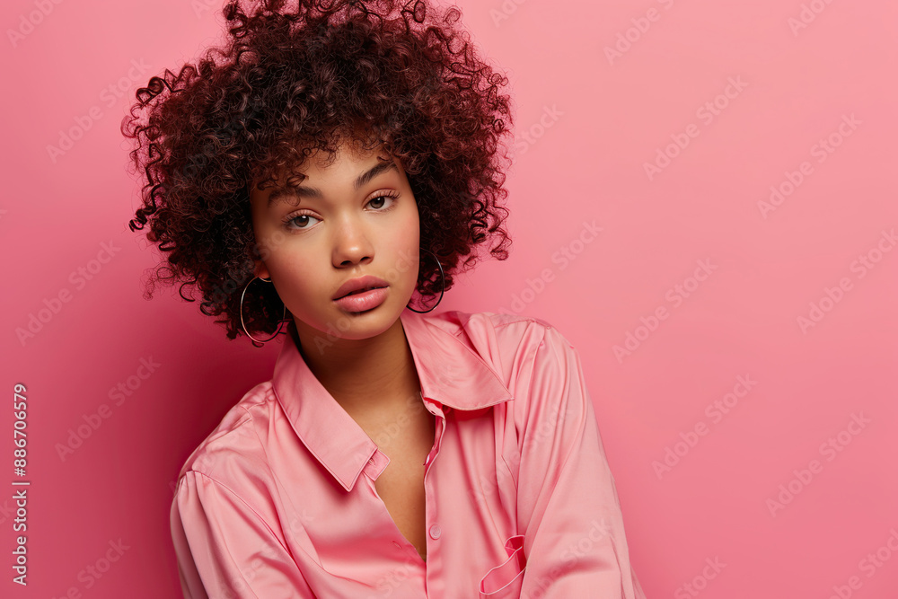 Portrait of african american woman with clean healthy skin Portrait of african american woman with clean healthy skin