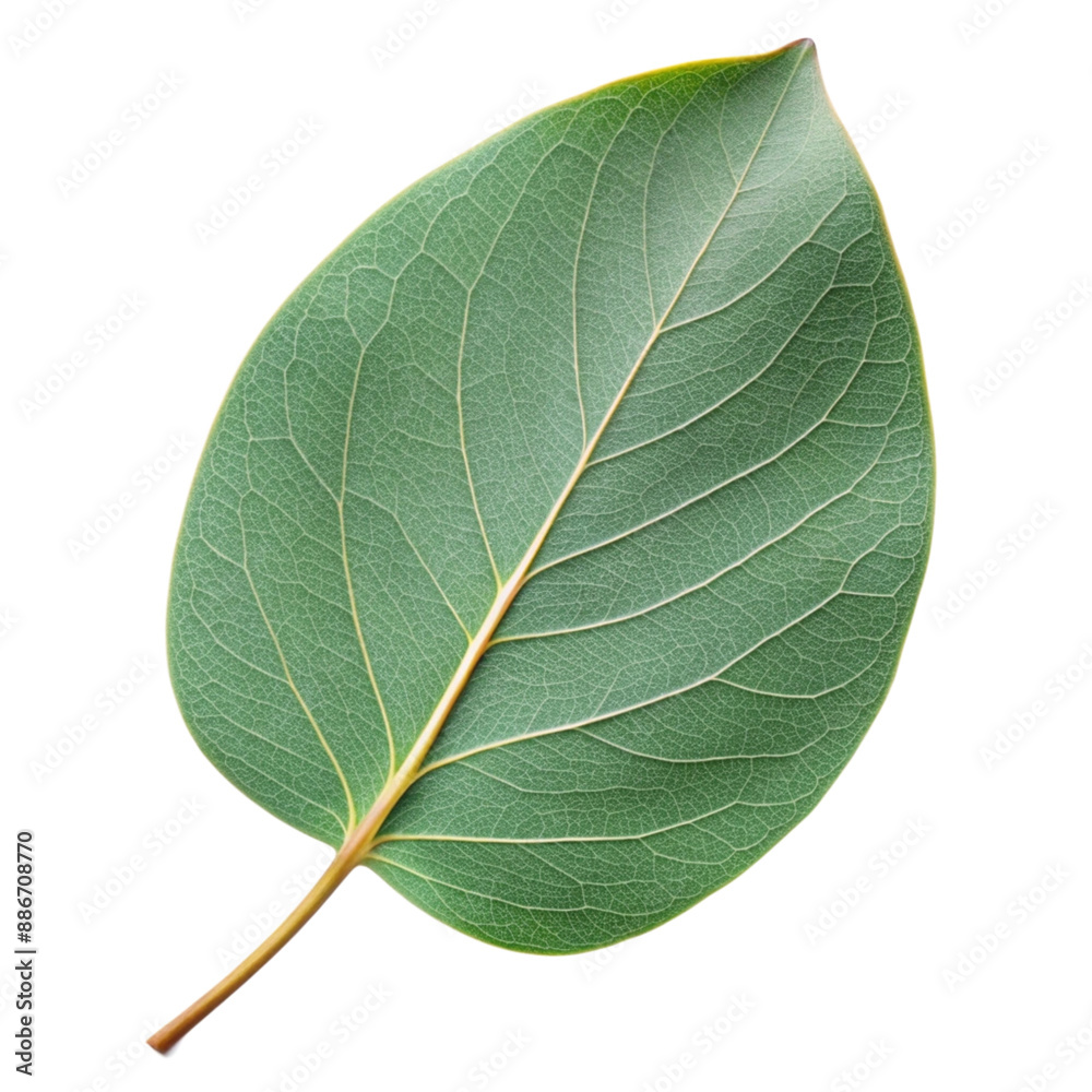 Obraz premium eucalyptus leaf isolated on white background.