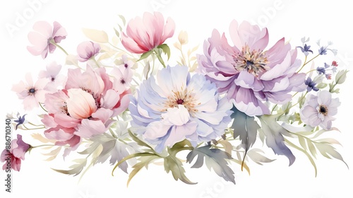 Elegant watercolor flowers perfect for greeting cards, invitations, and home decor prints.