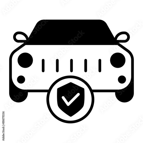 car service icon. black fill icon