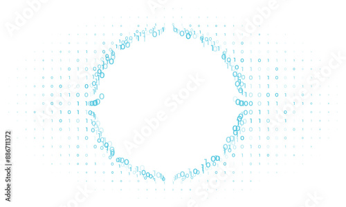 Modern binary code tech concept background