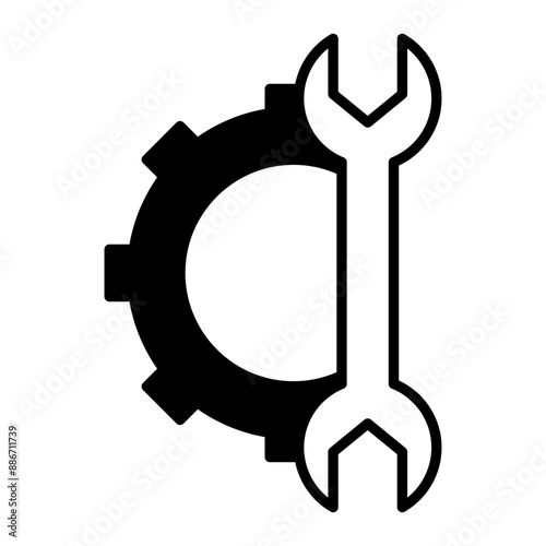 repair icon. black fill icon