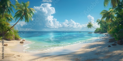 World Coconut Day coconut palm trees on a beach, September 2nd