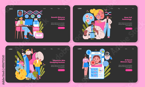 Scincare Innovation. Flat Vector Illustration