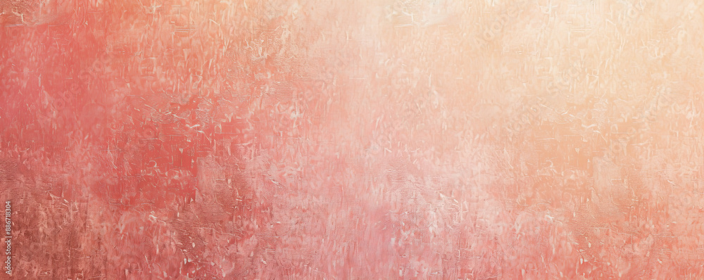 A grainy gradient banner background blending shades of soft peach and rich coral, with a subtle