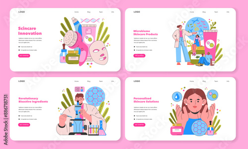 Scincare Innovation. Flat Vector Illustration