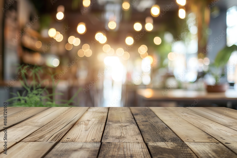 Wooden table setup with white tablecloth and flower vase. Blurred restaurant background creates tranquil atmosphere. Perfect for product display or commercial use. Wooden table setup with white tablecloth and flower vase. Blurred restaurant background creates tranquil atmosphere. Perfect for product display or commercial use.