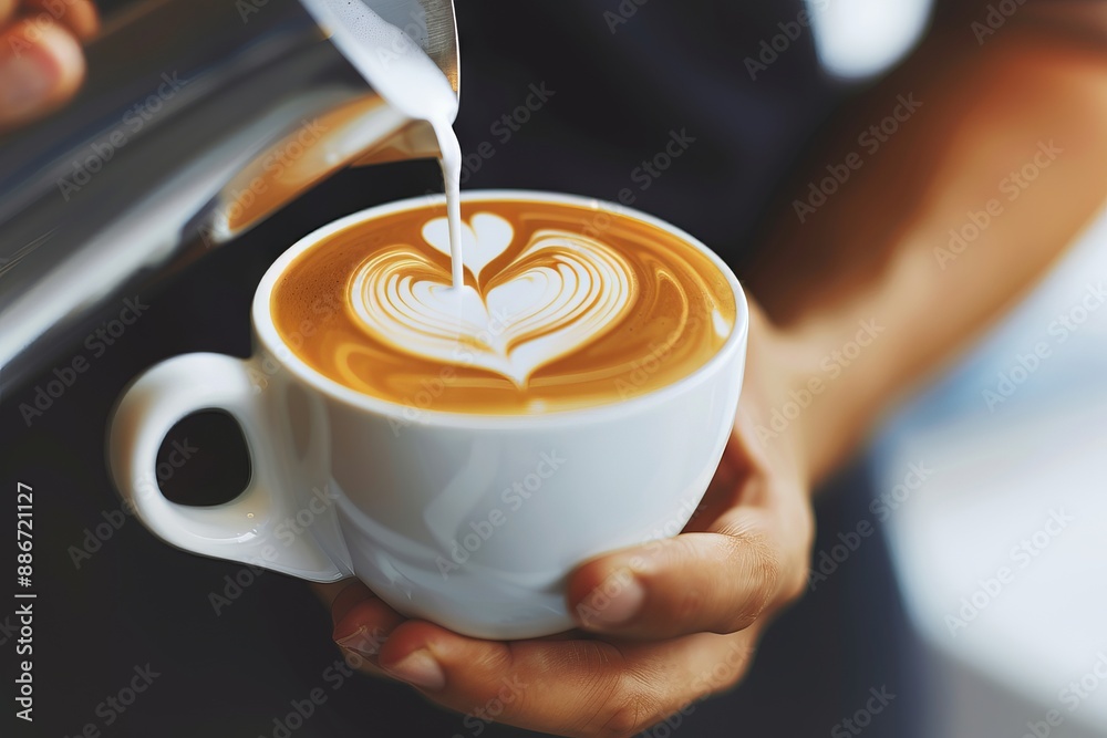 pouring coffee into a cup , copy space concept for wallpaper or background pouring coffee into a cup , copy space concept for wallpaper or background