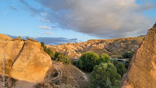 A view of a valley of stones of different shapes that create compositions