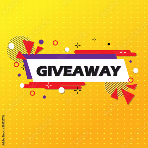 giveaway speech bubble banner for business marketing and advertising vector illustration banner for business marketing advertising