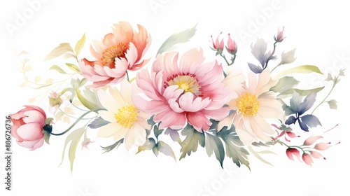 Elegant watercolor flowers perfect for greeting cards, invitations, and home decor prints.