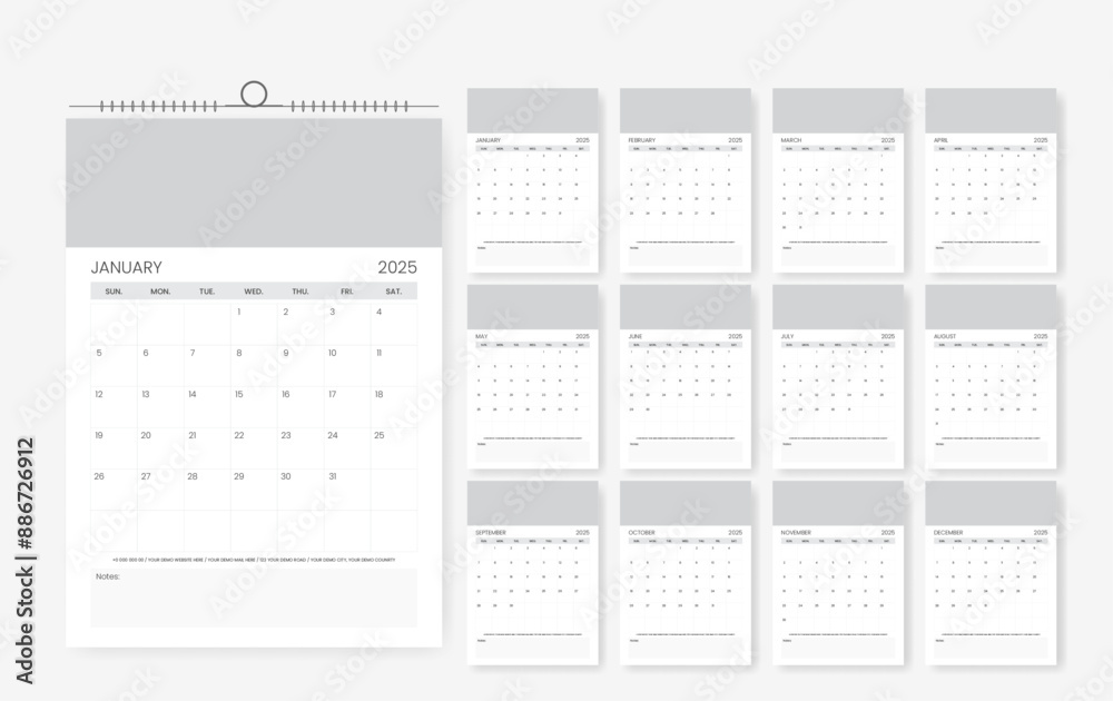 2025 minimal calendar design template 2025 minimal calendar design template