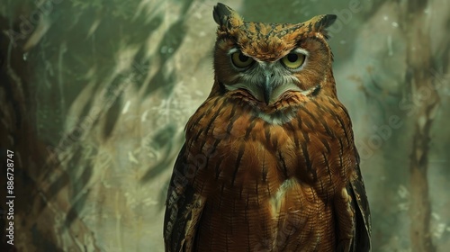 Malay fish owl Ketupa ketupu Horsfield 1821 StrigidaeMalay fish owl It is native to Southeast Asia and live photo