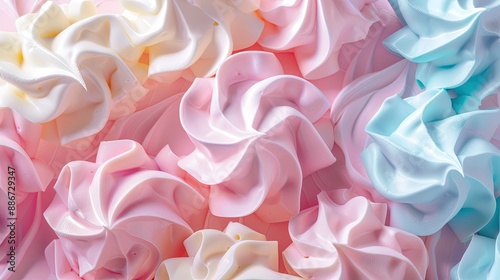 A image of Pastel colored meringue photo