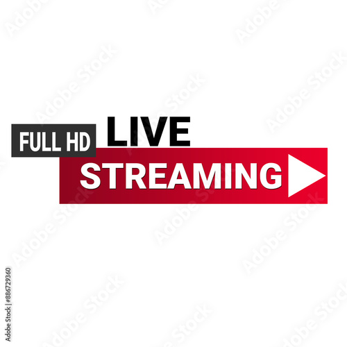 Red Live Streaming Full Hd Social Media Icon Design
